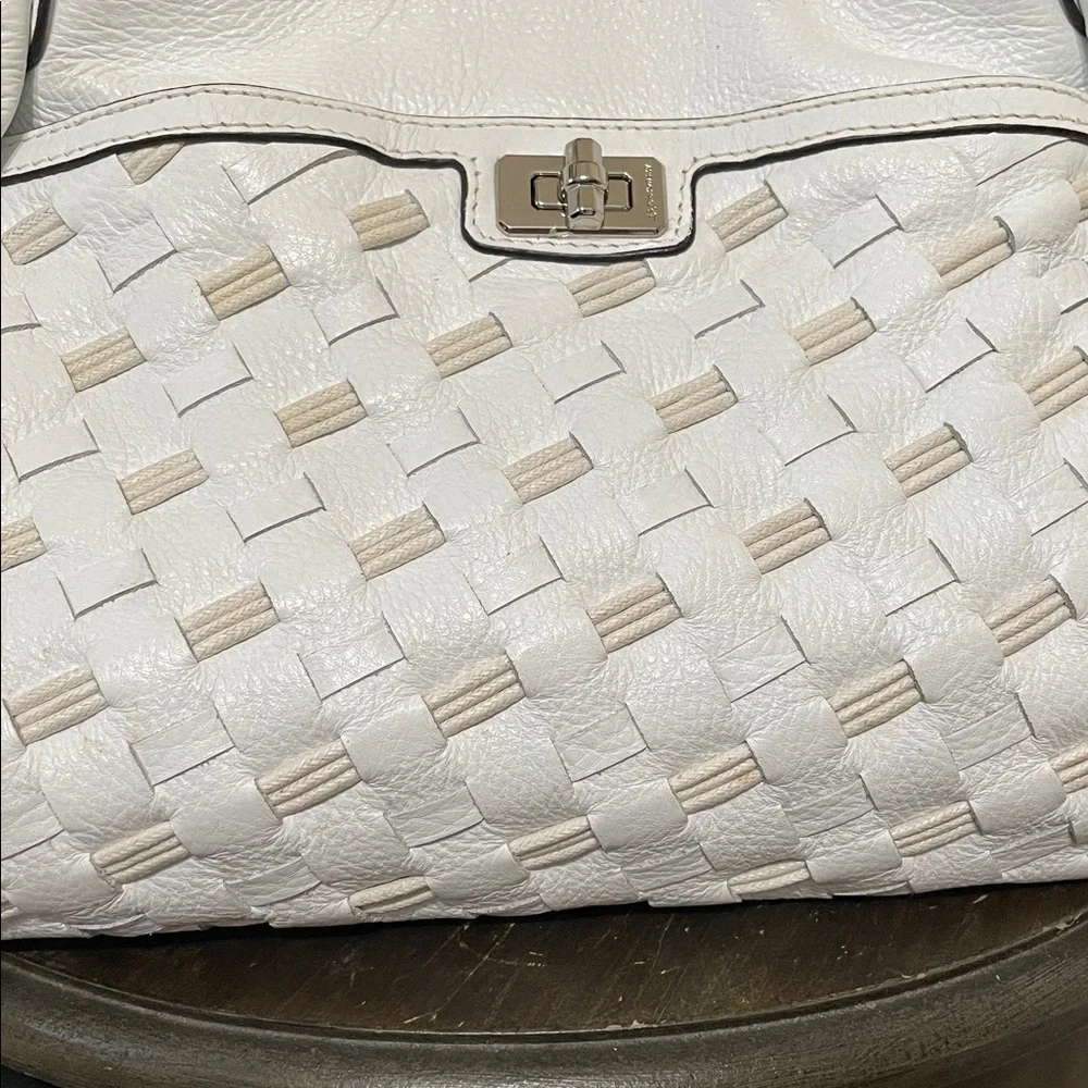 B. Makowsky leather woven shoulder bag